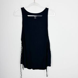MOSSIMO | TARGET Black Casual Lace Up Side Tie Tank Top Women’s Size X-Large